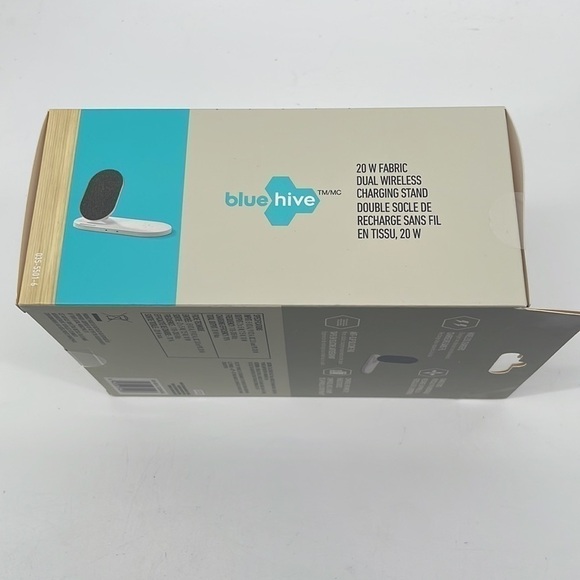blue Hive NWT iPhone android smart phone dual charging stand 20w Fabric - Picture 4 of 8